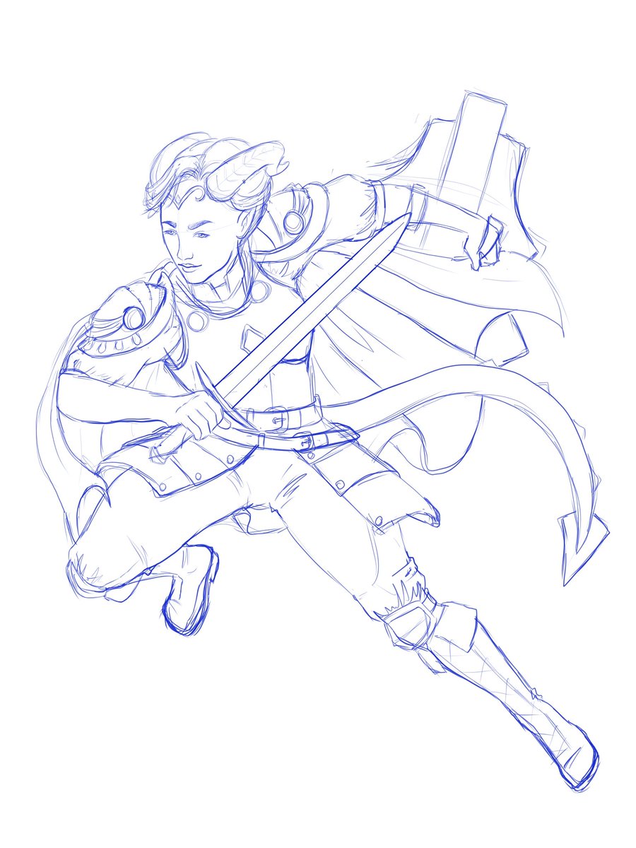 Working on some commissioned arts! Action poses are hard but fun