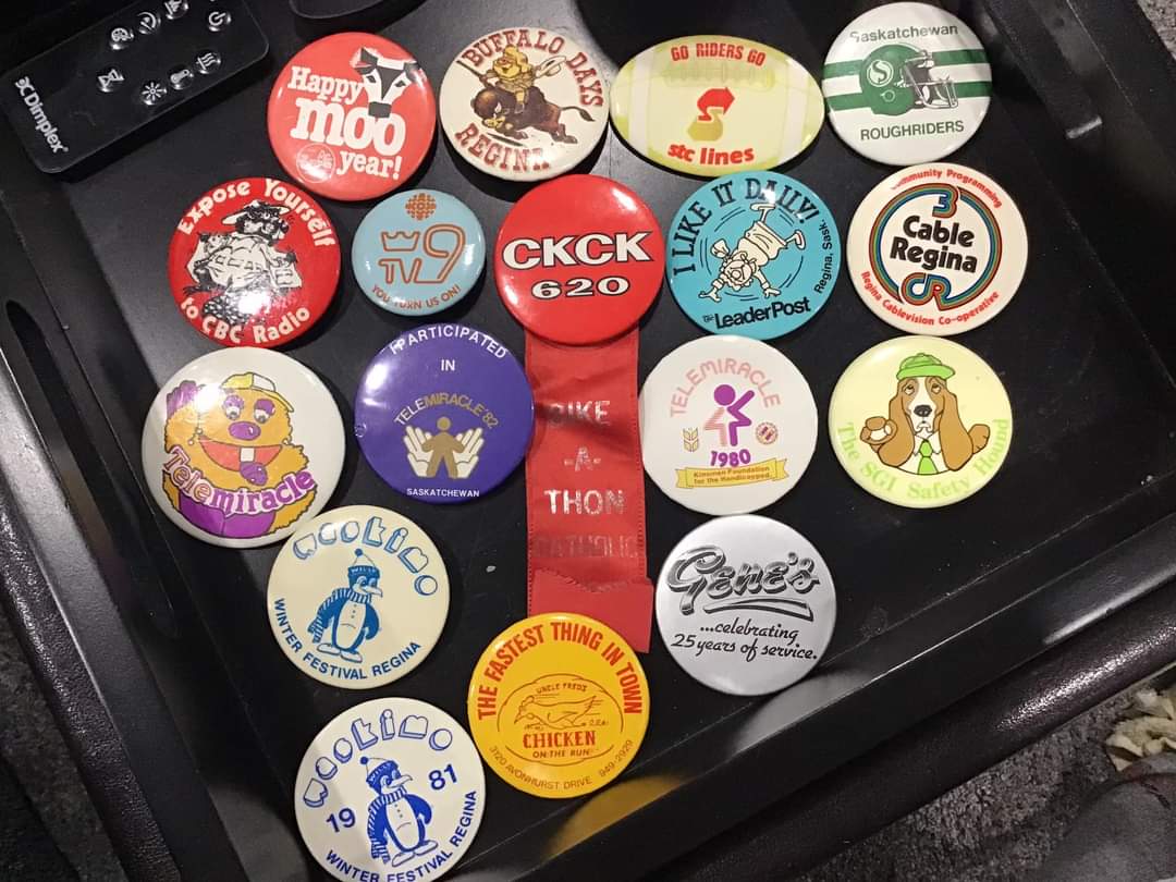 Someone shared this button collection of theirs on Facebook - I can't get over the edgy CBC marketing in the 80s!