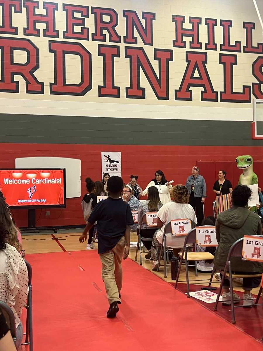 JulianneDenton's tweet photo. Last week we spent time together as a school celebrating all of the academic growth we have made. Kids AND teachers walked the red carpet, community partners came to cheer us on,& pride filled every inch of the room. I’m honored I get to be a part ot this team. #CardinalCrew ❤️✨ https://t.co/J4JPCcsCHS