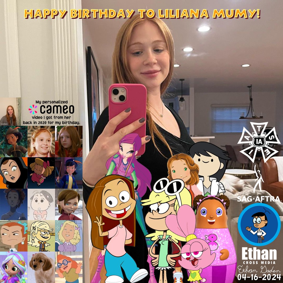 Happy (Late Night) Birthday to Liliana Mumy! 😀

(@lilianamumy1)

Best wishes on her birthday tonight! 😀

#HigglytownHeroes #Catsctatch #Chowder #HollyHobbie #WinxClub #BravestWarriors #TheLoudHouse #TheSantaClause #CheaperByTheDozen #HappyBirthday