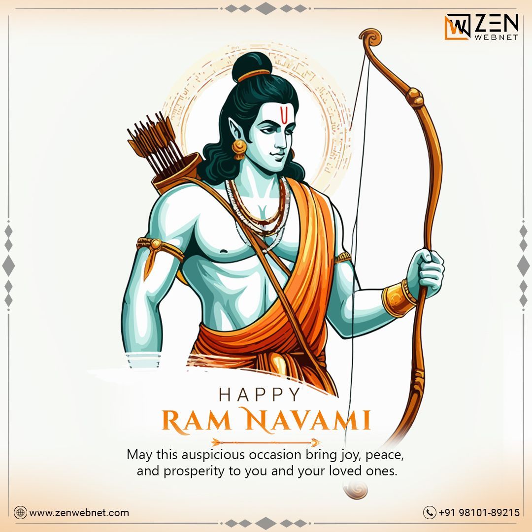 ZenWebnet's tweet photo. Wishing you a Happy Ram Navami! May this auspicious occasion bring you joy, peace, and prosperity. 

#happyramnavami  #lordrama  #hindúfestival #DivineBlessings #jaishreeram #hindutraditions #spirituality https://t.co/PeqGBimG4D