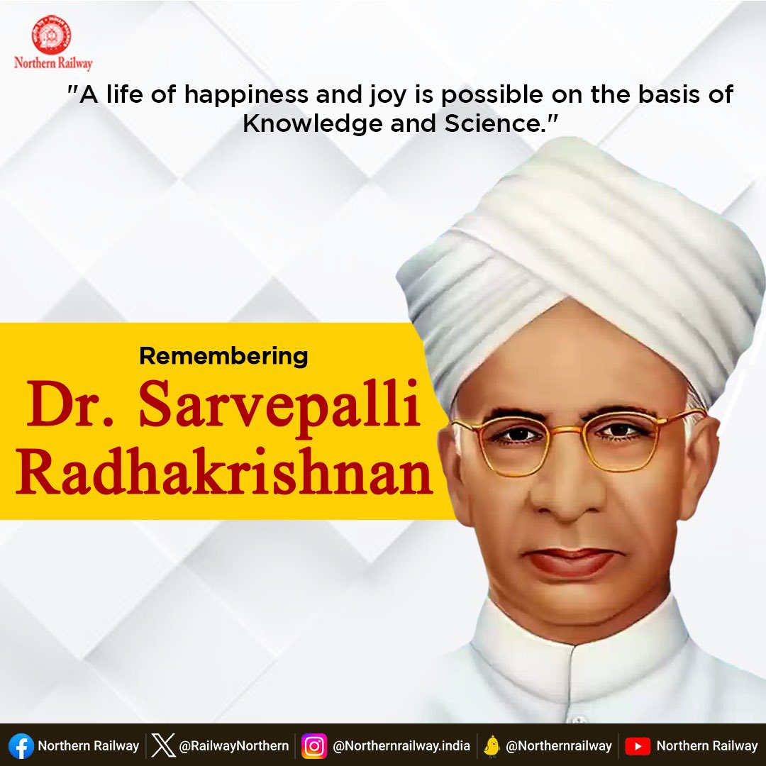 Remembering distinguished scholar, former President of India, “Bharat Ratna” Dr. Sarvepalli Radhakrishnan ji on his death anniversary.