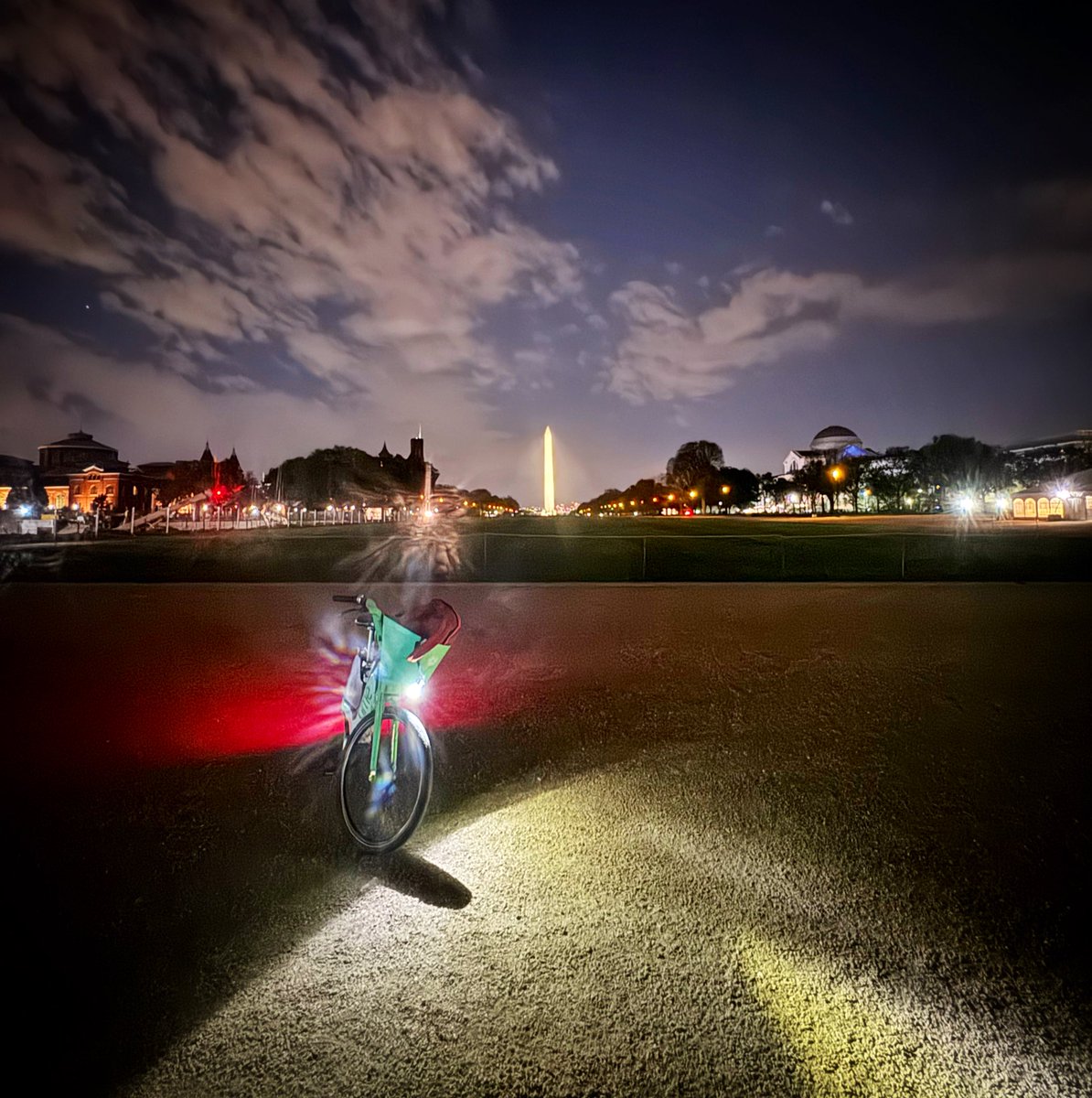 One night, when you're in DC, rent an e-bike or scooter and ride up and down the National Mall from the Capitol to the Washington Monument. You won't regret it.