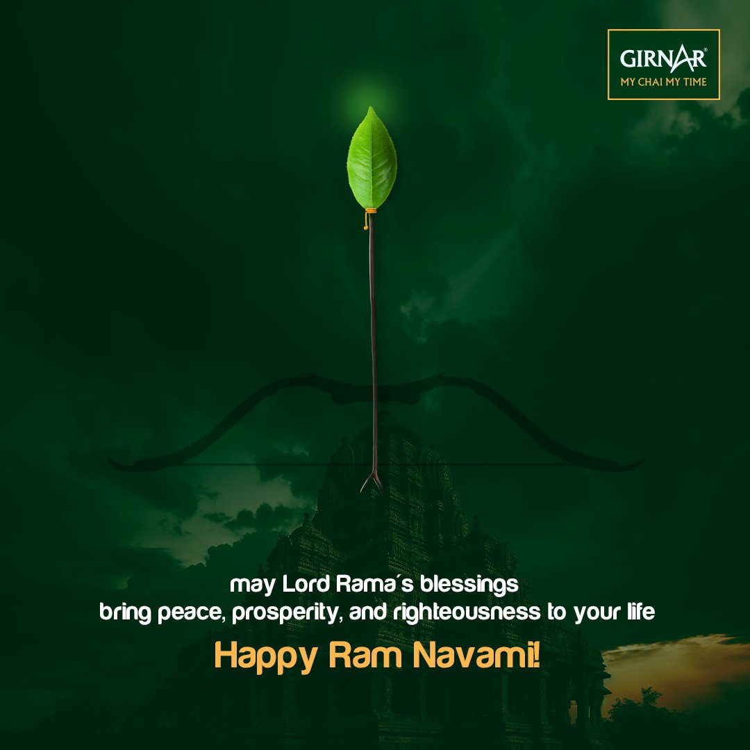 Let us seek the blessings of Lord Rama on this auspicious day of Ram Navami, for a life filled with love, courage, and wisdom.

#RamNavami #Festive #blessed #jaishreeram #tea #teatime #chai #teaaddict #tealife #teacup #chailover #teaparty #cupoftea #chailovers #girnartea