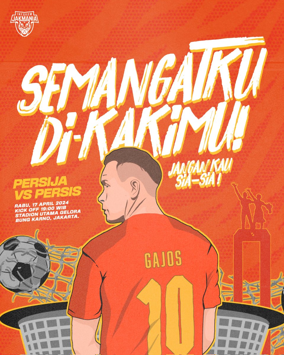 𝐒𝐄𝐌𝐀𝐍𝐆𝐀𝐓𝐊𝐔 𝐃𝐈𝐊𝐀𝐊𝐈𝐌𝐔, 𝐉𝐀𝐍𝐆𝐀𝐍 𝐊𝐀𝐔 𝐒𝐈𝐀-𝐒𝐈𝐀! 𝙋𝙚𝙧𝙨𝙞𝙟𝙖 𝙅𝙖𝙠𝙖𝙧𝙩𝙖 𝙫𝙨 𝙋𝙚𝙧𝙨𝙞𝙨 𝙎𝙤𝙡𝙤 📅: Rabu, 17 April 2024 ⌚: 19.00 WIB 🏟: Stadion Utama Gelora Bung Karno, Jakarta.
