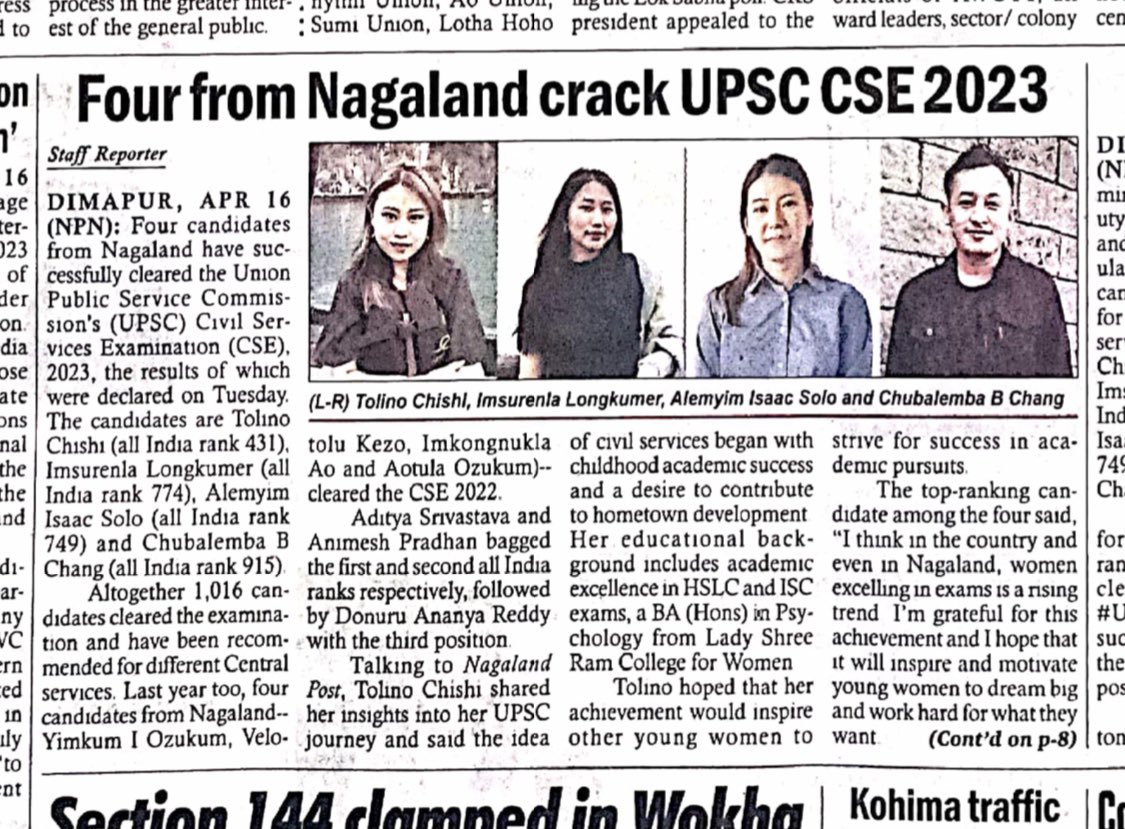 A big Congratulations to all the successful candidates from #Nagaland .#UPSCResults2024 #UPSCResults .🫡