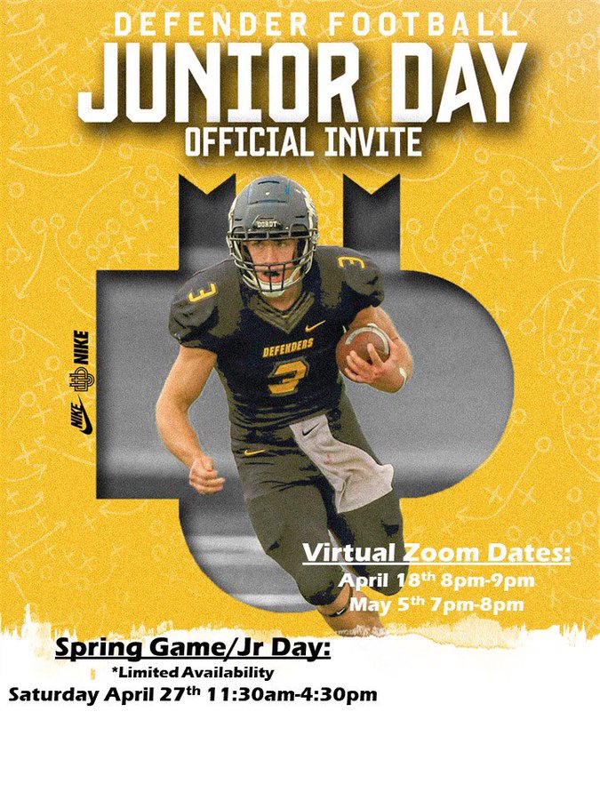 Dono6871's tweet photo. Thank you coach @BMcCormick08 for the Jr Day Invite. https://t.co/mqxfgPlt5U