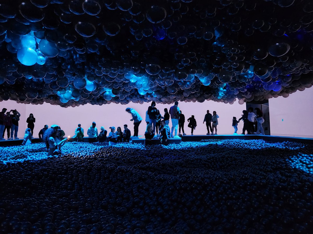 The first room looks cool but was actually a nightmare of smoke and soapy bubbles. The second one is a ball pit and it was as fun as it sounds.