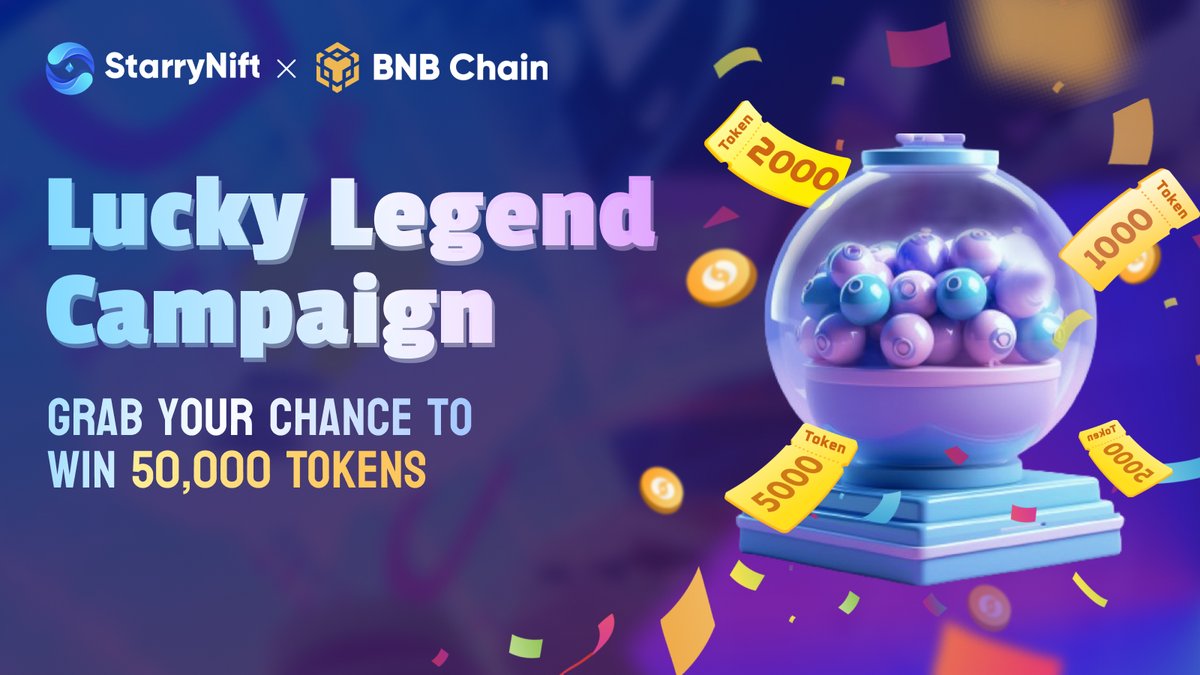 🎆Delighted to announce the #StarryNift x #BNBChain #Airdrop Alliance Program Shooting Star Episode IV — Lucky Legend Campaign is live now! 📅April 17 - May 8 🎁50,000 StarryNift Tokens 🍺#Freemint #Citizenship card, join 'Daily Streak', 'Raffle Pool', and grab your chance to