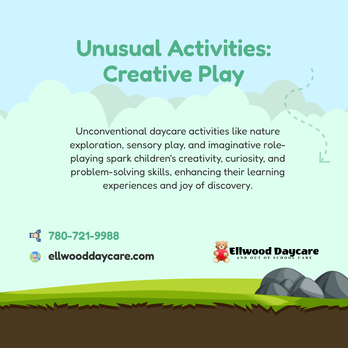 Let your child's imagination soar! Discover the magic of unusual daycare activities that inspire creativity, exploration, and endless fun. 

#CreativePlay #Daycare #EdmontonAB