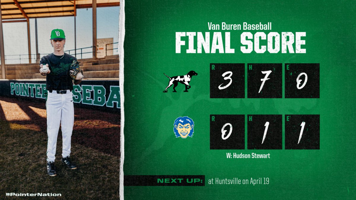VBSDActivities's tweet image. FINAL!
@VBSDbaseball takes care of Harrison for the 5A West Conference sweep, 3-0!
FR. Hudson Stewart - CG 1-hitter, 6K, 2BB, no hitter till the 7th!
A. Cain 2-3, 2B
E. Bowen 1-3, 2RBI, 1R
C. Seeger 1-3, RBI