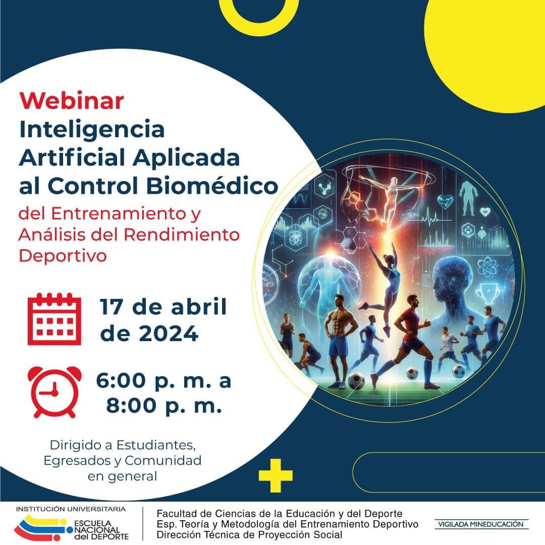 KaroExperience's tweet photo. NO TE LO PIERDAS!!! Webinar: Inteligencia Artificial Aplicada al Control Biomédico del Entrenamiento y Análisis del Rendimiento Deportivo. MIÉRCOLES 17 de ABRIL de 2024 (6:00 pm hora Colombia). Los espero! Link de inscripción: https://t.co/BComUC41FT https://t.co/ErlChlZERX