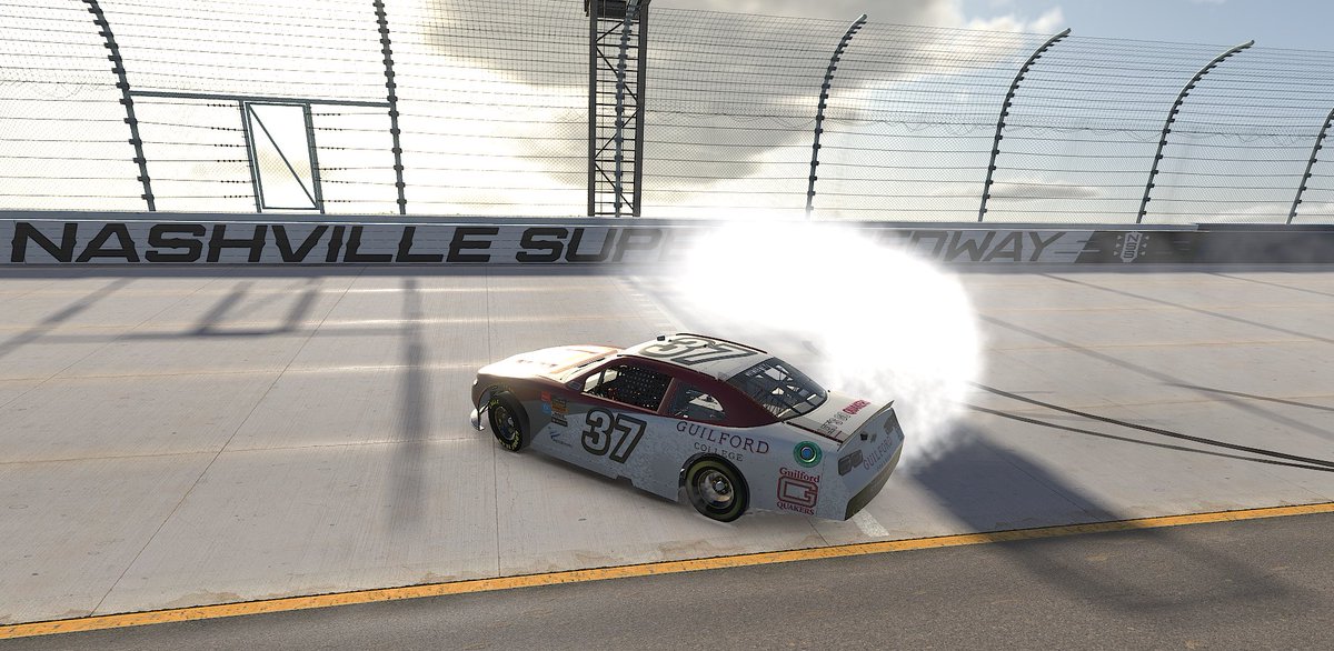Got the win in the @ENASCARGG College iRacing Series division 2 at @NashvilleSuperS !