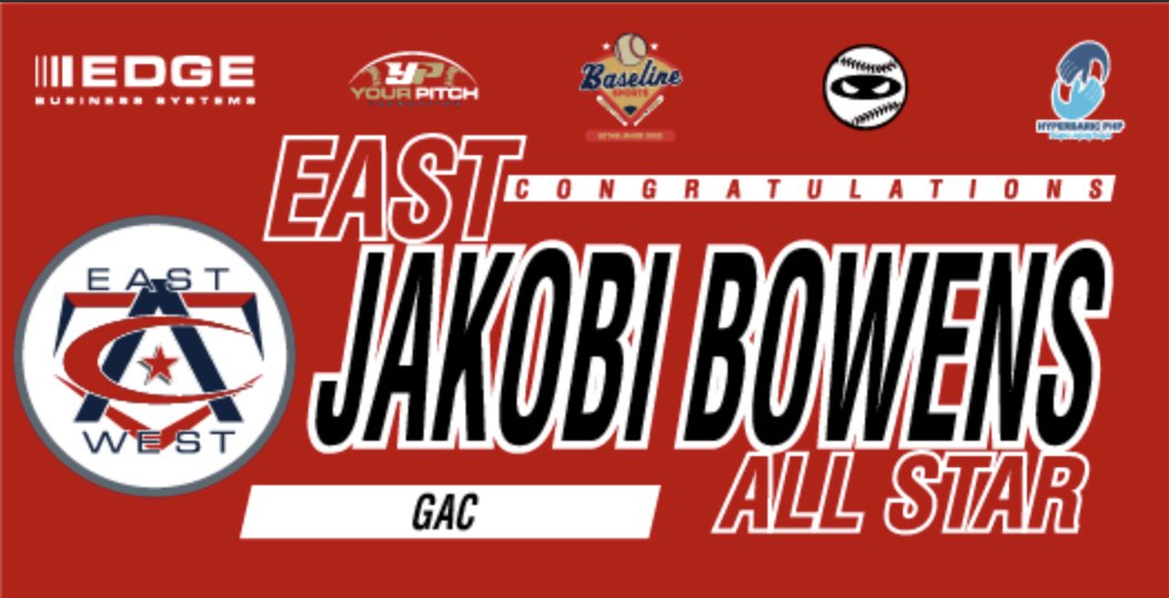 Jakobi Bowens (@jakobibowens) on Twitter photo I am blessed and excited to be selected to the East-West Underclassmen. Thank you <a href="/CAstarsbaseball/">Mike McGarrell</a> for the invite!
<a href="/gac_baseball/">GAC Baseball</a> <a href="/MBPTakeover/">Minority Baseball Prospects</a> <a href="/ChinMusic6/">Clarence Johns II</a> <a href="/MLBDevelops/">MLBDevelops</a> <a href="/32JonnyA/">Jonathan Anderson</a> <a href="/_JeremyBooth/">Jeremy Booth</a> <a href="/JaxStateBB/">Jax State Baseball</a> <a href="/JustinDParker24/">Justin Parker</a> <a href="/Coach_Jay__/">Jabari Brown</a> <a href="/fastballhunter/">Ross Steedley</a> <a href="/JohnnyD_12/">John DiLaura</a> <a href="/TheJmMorris/">John Michael Morris</a> I am blessed and excited to be selected to the East-West Underclassmen. Thank you <a href="/CAstarsbaseball/">Mike McGarrell</a> for the invite!
<a href="/gac_baseball/">GAC Baseball</a> <a href="/MBPTakeover/">Minority Baseball Prospects</a> <a href="/ChinMusic6/">Clarence Johns II</a> <a href="/MLBDevelops/">MLBDevelops</a> <a href="/32JonnyA/">Jonathan Anderson</a> <a href="/_JeremyBooth/">Jeremy Booth</a> <a href="/JaxStateBB/">Jax State Baseball</a> <a href="/JustinDParker24/">Justin Parker</a> <a href="/Coach_Jay__/">Jabari Brown</a> <a href="/fastballhunter/">Ross Steedley</a> <a href="/JohnnyD_12/">John DiLaura</a> <a href="/TheJmMorris/">John Michael Morris</a>