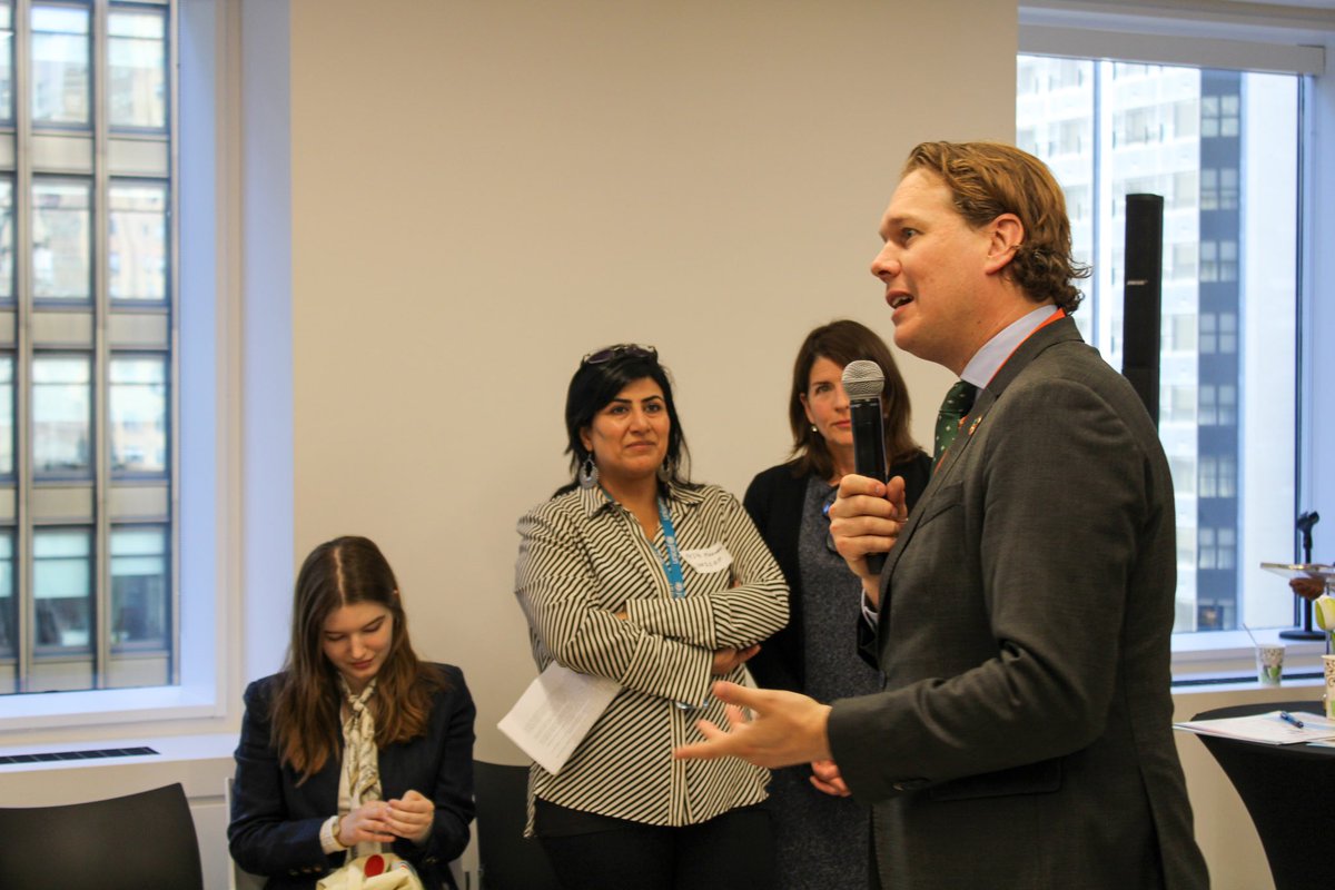 KingdomNL_UN's tweet photo. Today, representatives from @UNICEF, @Refugees, @UNDP, @UNESCO, @ilo, and @UNDESA, alongside
@Kev_Palm &amp; @jurriaanm, came together at the mission of #KingdomNL to shed light on the impactful initiatives of their respective @UN Agencies during the #YouthForum2024 🇺🇳💪 https://t.co/k95bm3DWch