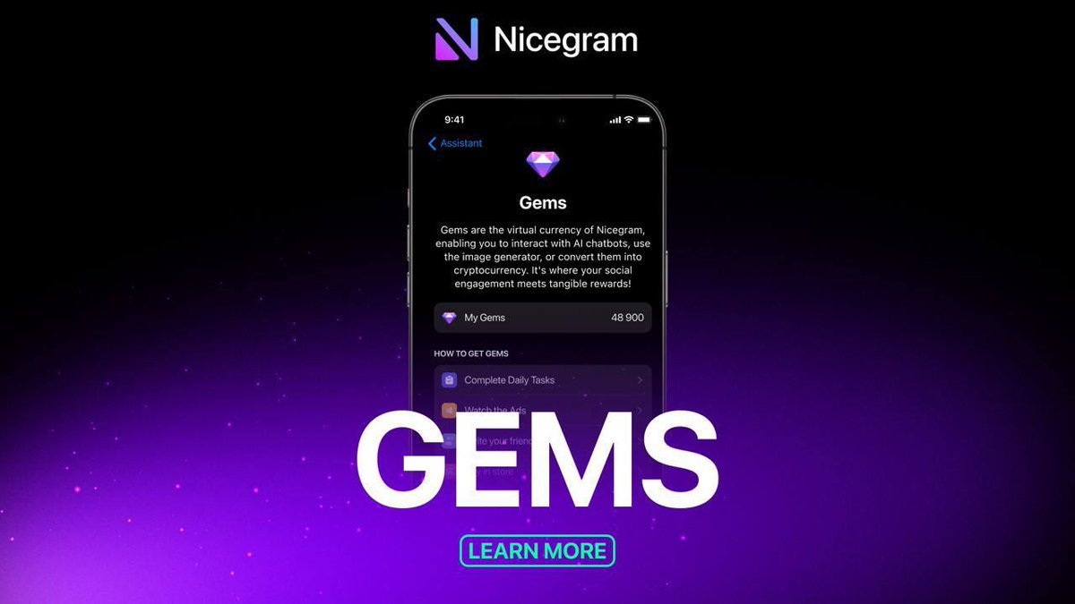 💎 Introducing @nicegramapp Gems! 💎 Earn Gems by completing tasks, daily challenges, and through referrals. Boost your balance and unlock exclusive features. 💰💼 Track, manage, and convert Gems into real value. Enjoy daily rewards, referral bonuses, and exclusive content.