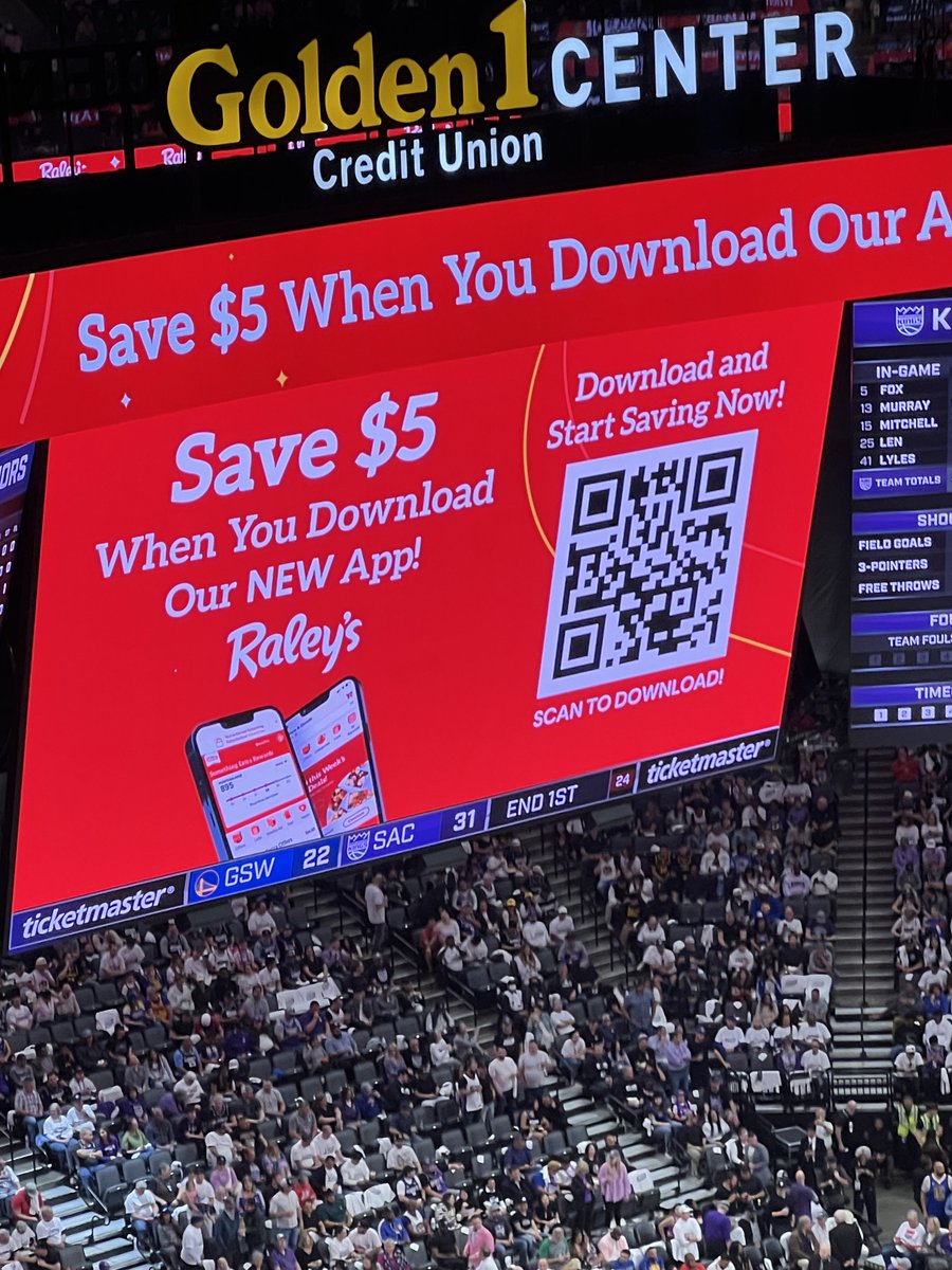 QR codes from the Kings game.