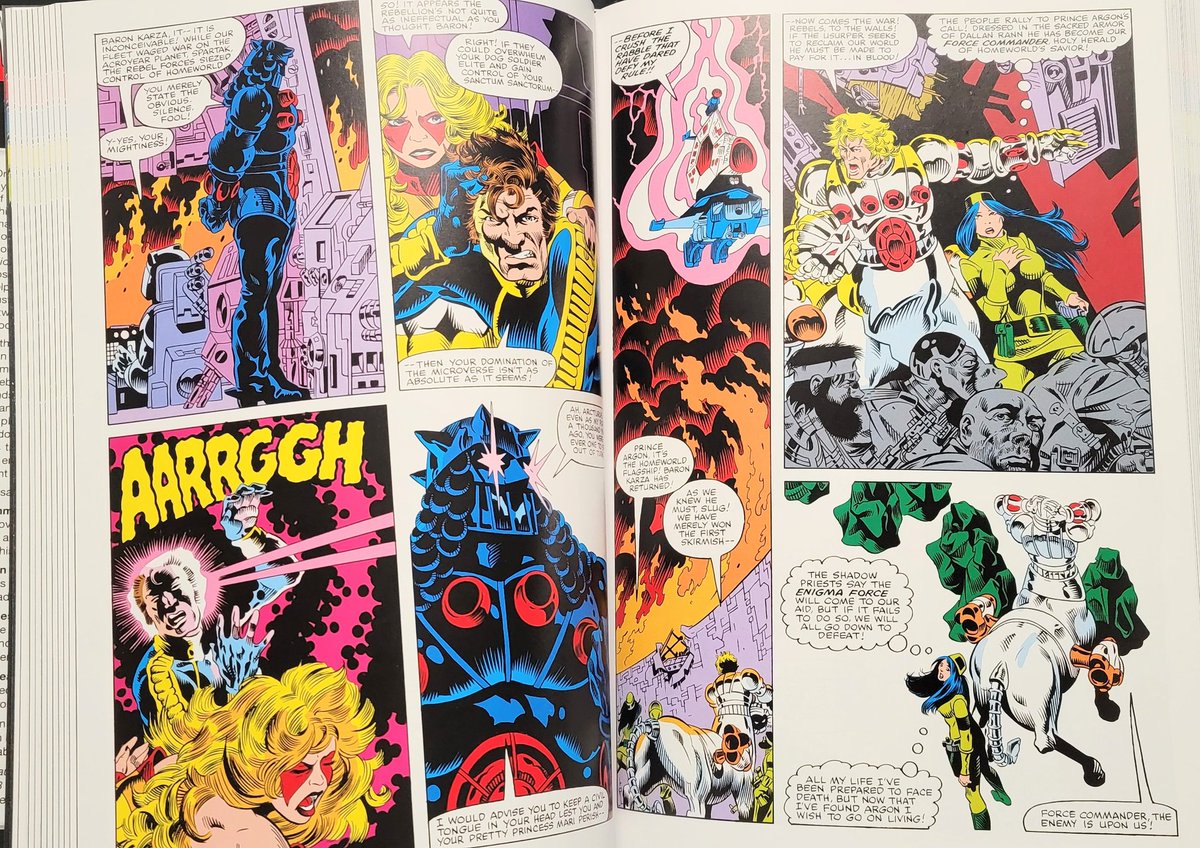 The Micronauts omnibus arrived today. I anticipated each issue of this the way other people anticipated Star Wars movies. Have had it on pre-order from nearly day 1. Michael Golden became MICHAEL GOLDEN while drawing this series. Seeing him 'arrive' as an comic artist is a joy.