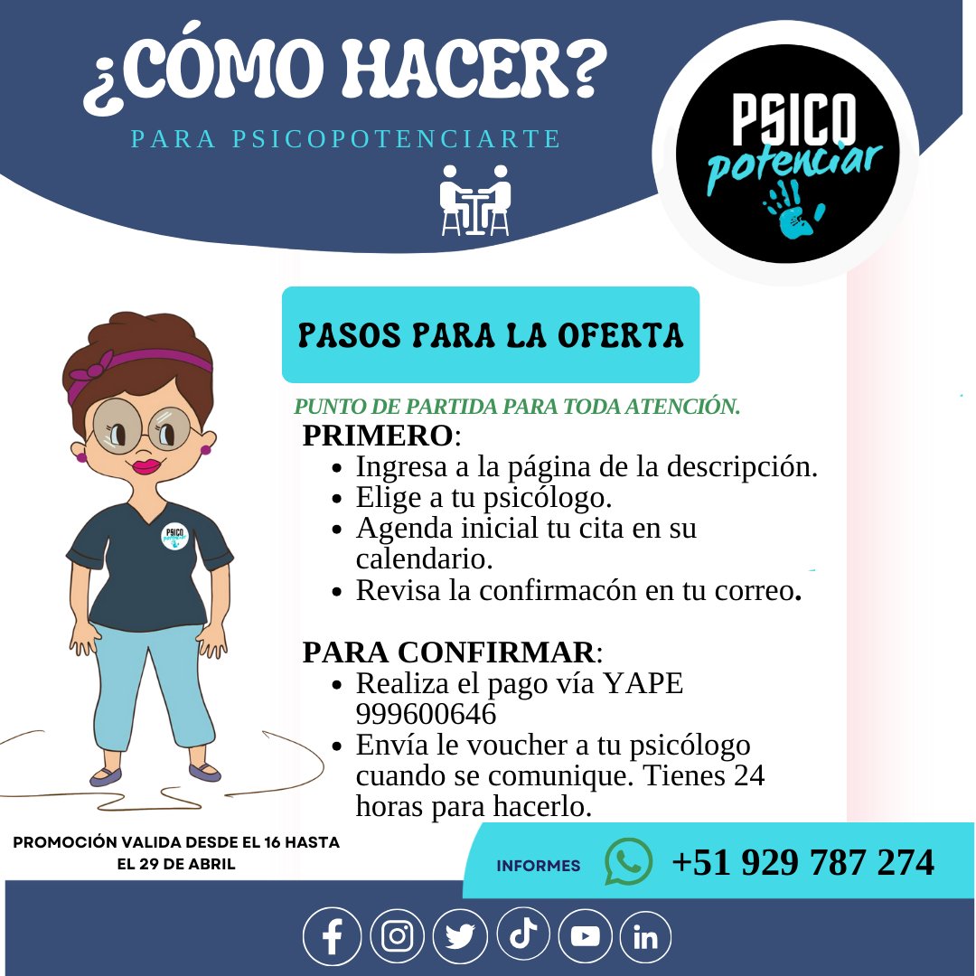 psicopotenciar's tweet photo. En dias de descuentos, ¿qué mejor que aprovechar hasta un 70% invirtiendo para fortalecer tu salud mental?
En Psicipotenciar queremos seguir #PsicipotenciandoTodo, es por ello que lanzamos esta campaña... ¿Cómo acceder? (1/3) https://t.co/RBxt0z3H9k