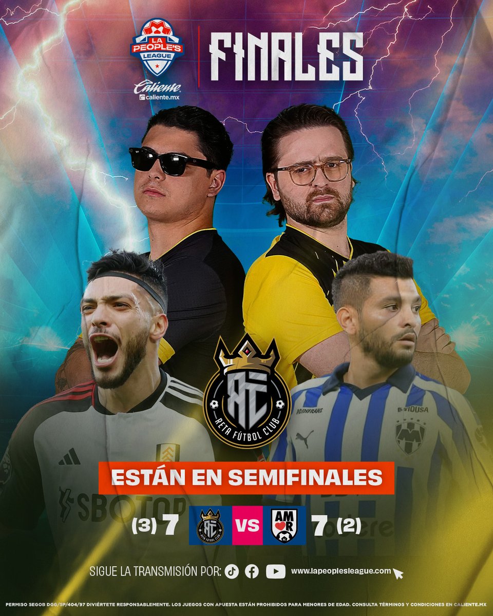 LaPeoplesLeague's tweet photo. El último invitado👑 

#LaRetaFC jugará contra #CalvosFC en las semifinales de #LaPeoplesLeague 

#FinalesLPL https://t.co/VCPUIhzm2a