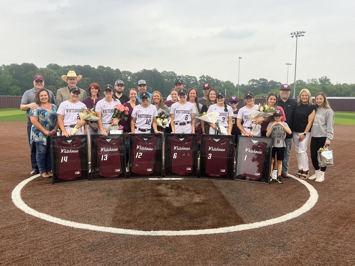 Whitehouse Softball (@whstx_softball) on Twitter photo HAVE YOU A SENIOR NIGHT!!! & FIRE ME UP!!!
👏🏽👏🏽👏🏽
Tonight your Whitehouse ladycats clenched DISTRICT CHAMPS!! 🏆
💣Sierra Channel with a 2 RUN HOMERUN
💣💣Grace Ann McDonald with 2 Bombs!
#WTDT #AMBITION #CATS3C <a href="/BrandonOSports/">Brandon Ogden</a> <a href="/WHSTX_Athletics/">Whitehouse Athletics</a> HAVE YOU A SENIOR NIGHT!!! & FIRE ME UP!!!
👏🏽👏🏽👏🏽
Tonight your Whitehouse ladycats clenched DISTRICT CHAMPS!! 🏆
💣Sierra Channel with a 2 RUN HOMERUN
💣💣Grace Ann McDonald with 2 Bombs!
#WTDT #AMBITION #CATS3C <a href="/BrandonOSports/">Brandon Ogden</a> <a href="/WHSTX_Athletics/">Whitehouse Athletics</a>