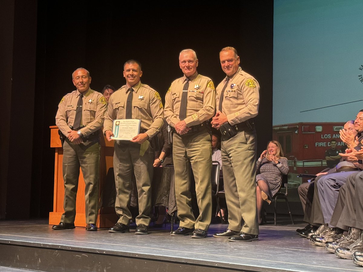 Congratulations to #LASD SEB Deputy Tim Hauser and Sgt Chris Gomez. They graduated from the L.A. County Paramedic Training Institute today. After completing SWAT training, Dive School & rescue training they will become the newest LASD SEB Tactical Medics. Saving lives priority 1.