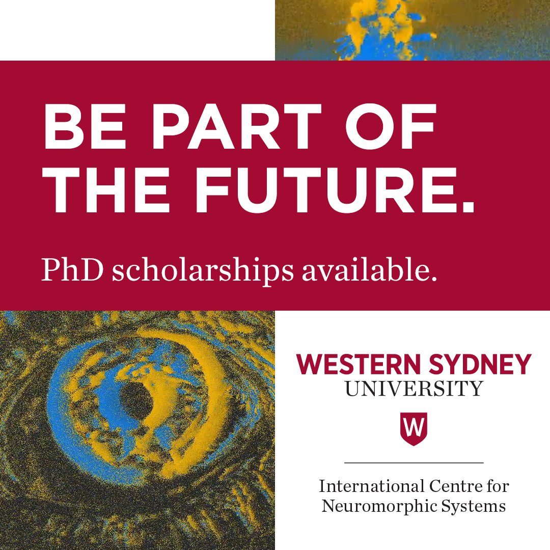 International Centre for Neuromorphic Systems (@the_icns) on Twitter photo Undertake your #PhD with us! Scholarship applications available for #Neuromorphic engineering research at ICNS including sensor design; data processing; #machinelearning; hardware design; and brain scale spiking #neuralnetwork simulations <a href="/westernsydneyu/">Western Sydney University</a>
westernsydney.edu.au/schools/grs/sc… Undertake your #PhD with us! Scholarship applications available for #Neuromorphic engineering research at ICNS including sensor design; data processing; #machinelearning; hardware design; and brain scale spiking #neuralnetwork simulations <a href="/westernsydneyu/">Western Sydney University</a>
westernsydney.edu.au/schools/grs/sc…