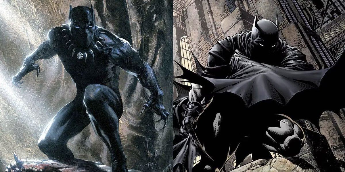 Black Panther Has met and teamed up with Batman. Click the link for the issue. #TeamworkMakesTheDreamWork #Batman #Blackpanther blackcomiclords.net/portfolio/aven…