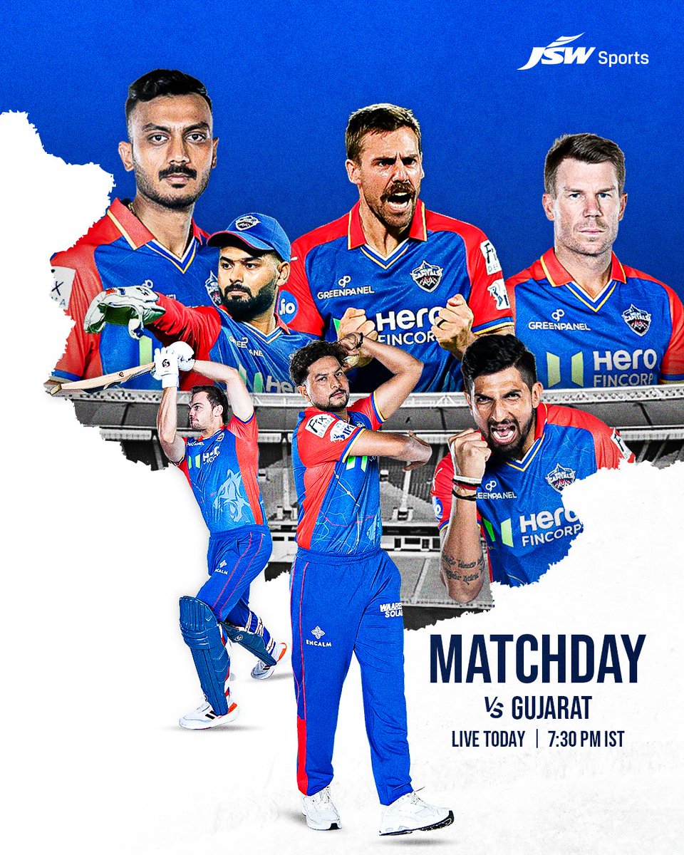 From the pitch to your screens, @DelhiCapitals and Gujarat promise a thriller! 📺 Don't miss a single moment of the action-packed spectacle! 🔥 #YehHaiNayiDilli #GTvDC #TATAIPL