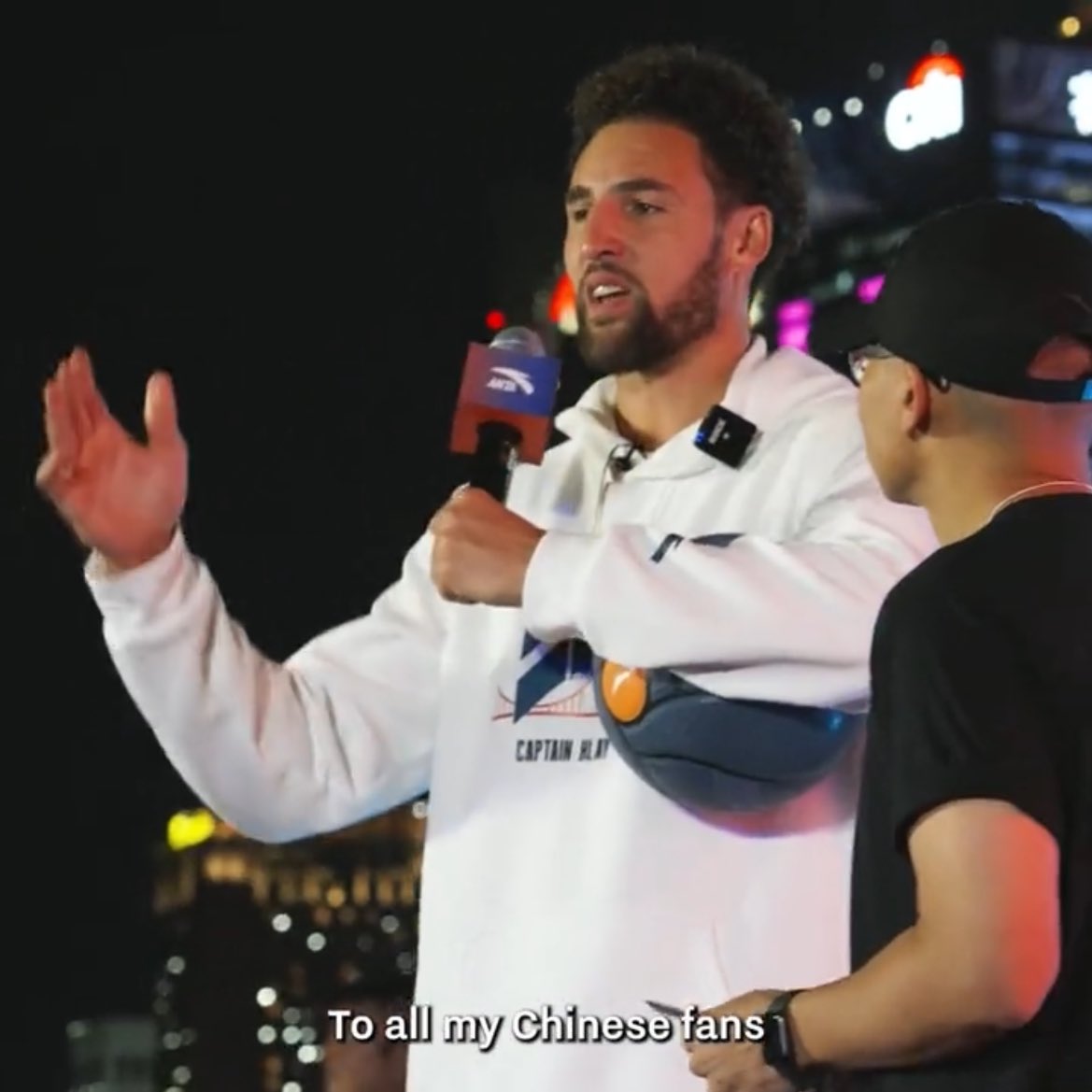 kittensigma300's tweet photo. Klay Thompson announcing to the CBA his departure to the Shanghai Sharks https://t.co/LDj7l3cNtY