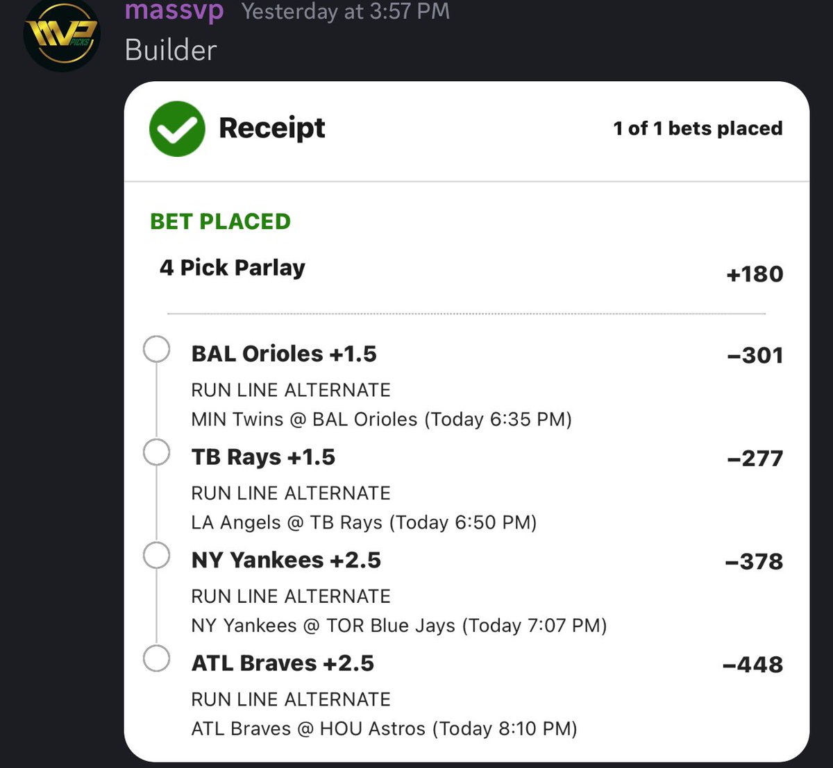 MassvPicks's tweet photo. MLB poppin https://t.co/gZcNjlwabf