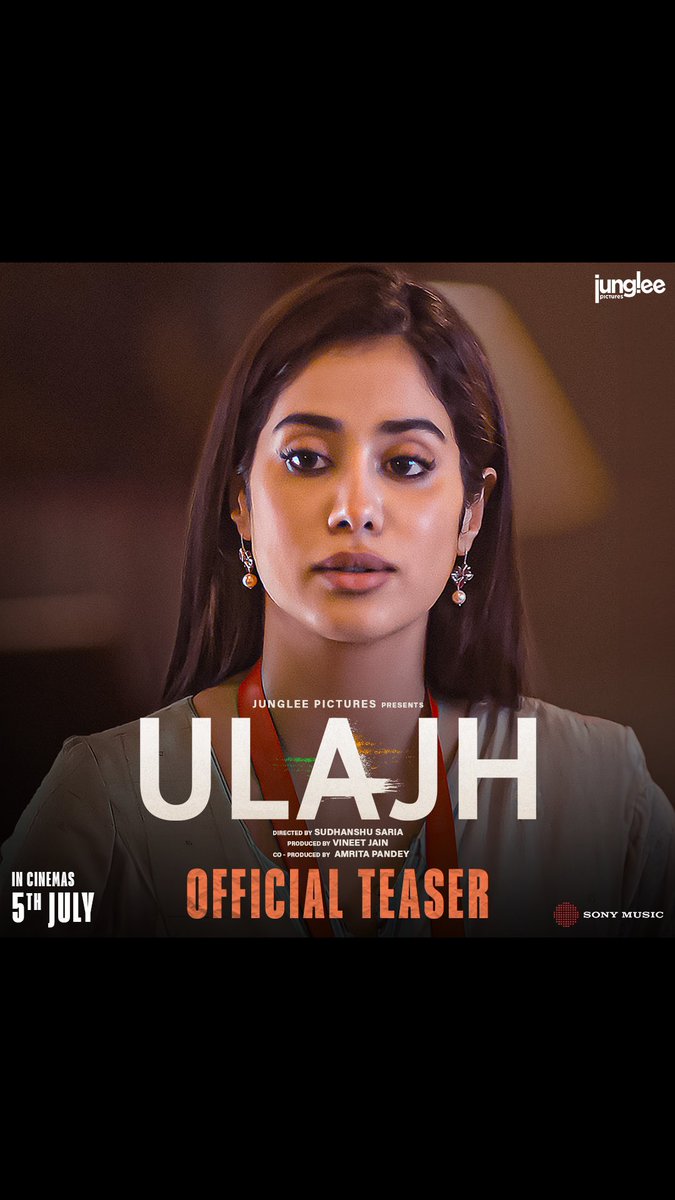 Thrilled to present the Teaser of #Ulajh! - bit.ly/UlajhOfficialT… Milte hain 5th July ko in cinemas near you! #UlajhInCinemas5thJuly