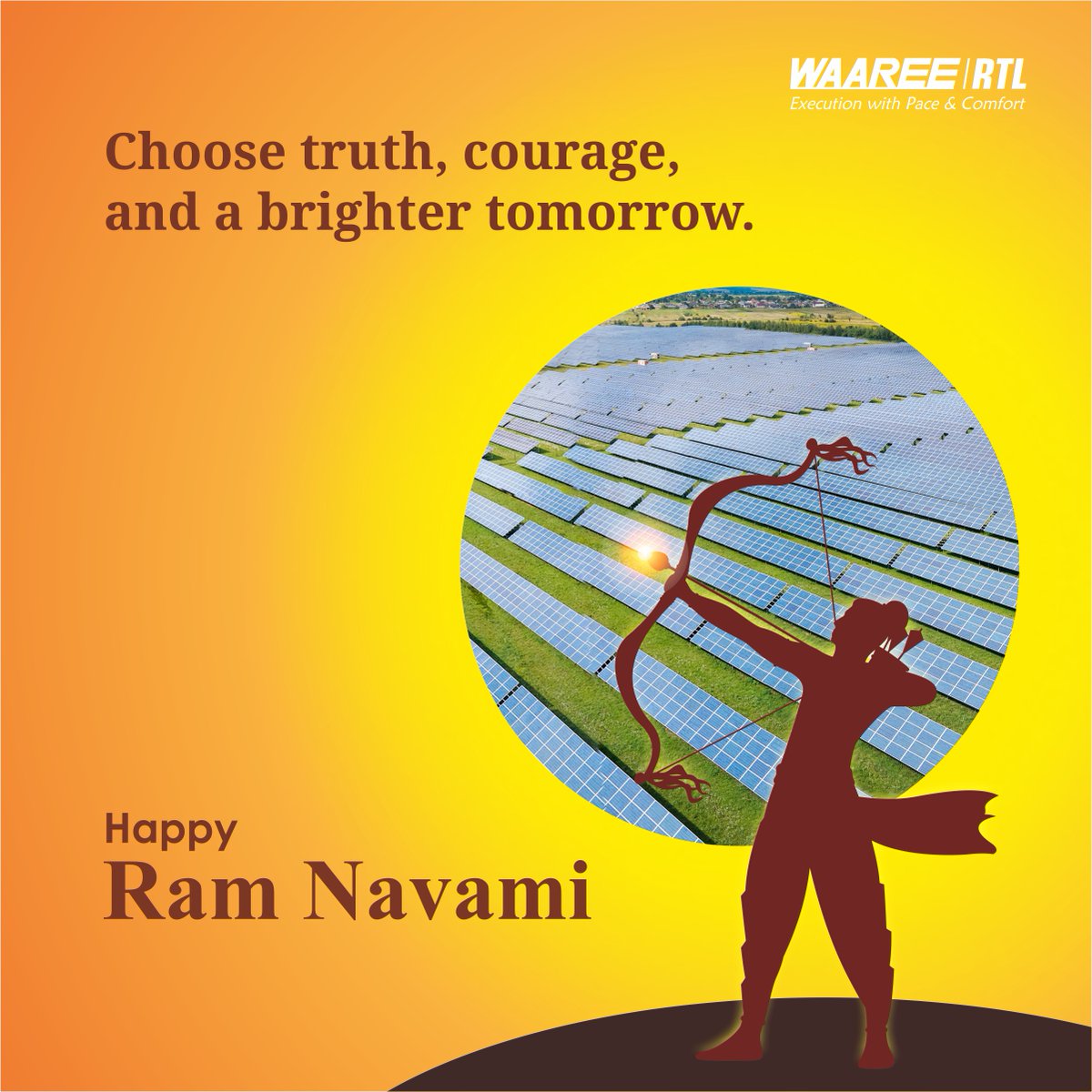 waaree_rtl's tweet photo. Wishing you and your loved ones a happy Ram Navami!
May the ideals of truth, courage and compassion help you light
the way for a sustainable future.
#Waareertl #SustainableLiving #RamNavami #Solar #EPC https://t.co/Tqorn0jJTf
