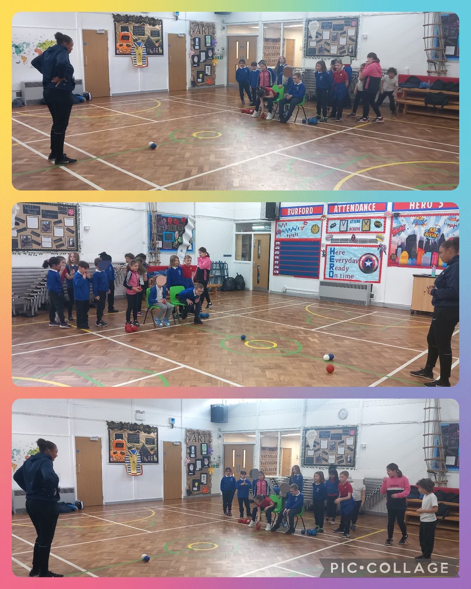 This half term's sporting after school club is #Boccia brought to us by @PremEd_EastMids.

Our Year 3 and 4 children have found their first session so interesting learning about a para-sport #inclusion #inclusivity #InclusionMatters 

@BurfordPrim