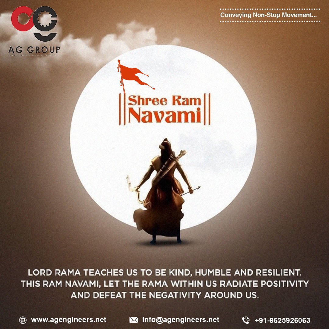 May the divine blessings of Lord Rama illuminate your path with joy, peace, and prosperity on this auspicious occasion of Ram Navami. Wishing you all a blissful and blessed Ram Navami!
#aggroup #agengineers #ramnavami #RamNavamiWishes #jaishreeram #snatandharma #happyramnavami