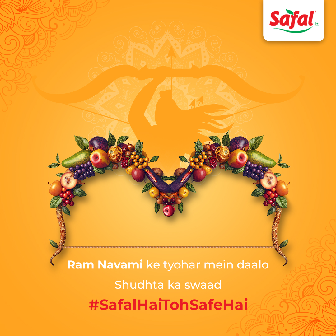 May the auspicious occasion of Ram Navami bring you blessings of good health and prosperity. #SafalHaiTohSafeHai

#Navami #GoodHealth #Prosperity #Blessings #Blessings #FreshFruits #FreshVegetables