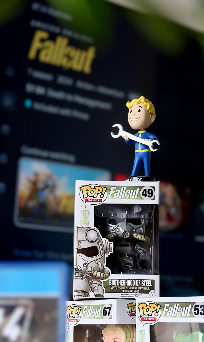 Hard stuck in my Fallout phase again. Dug some merch out of storage, binged the entire series in 2 days &amp; now going to 100% the games on steam seeya