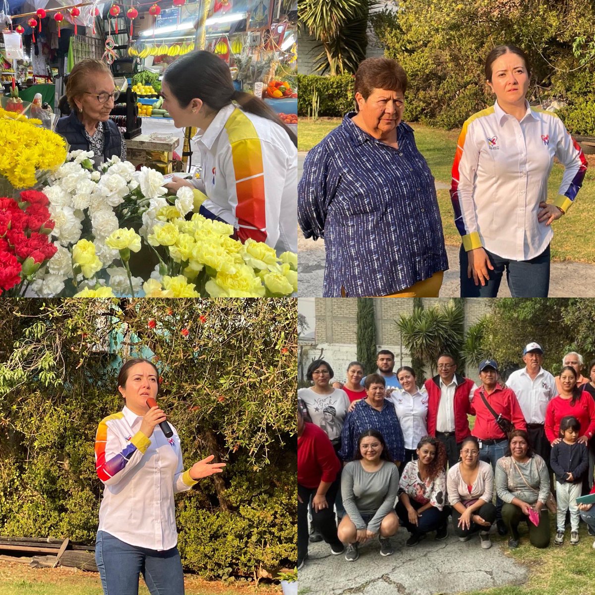 La candidata de #VaPorGAM @MaricelaGastelu recorrió Mercado Casas Alemán, se comprometió a impulsar los 52 mercados de alcaldía con obras de mejoramiento; además sostuvo reunión con vecin@s de Cuautepec: hizo el compromiso de llevar servicios urbanos de calidad 🟡🔵🔴