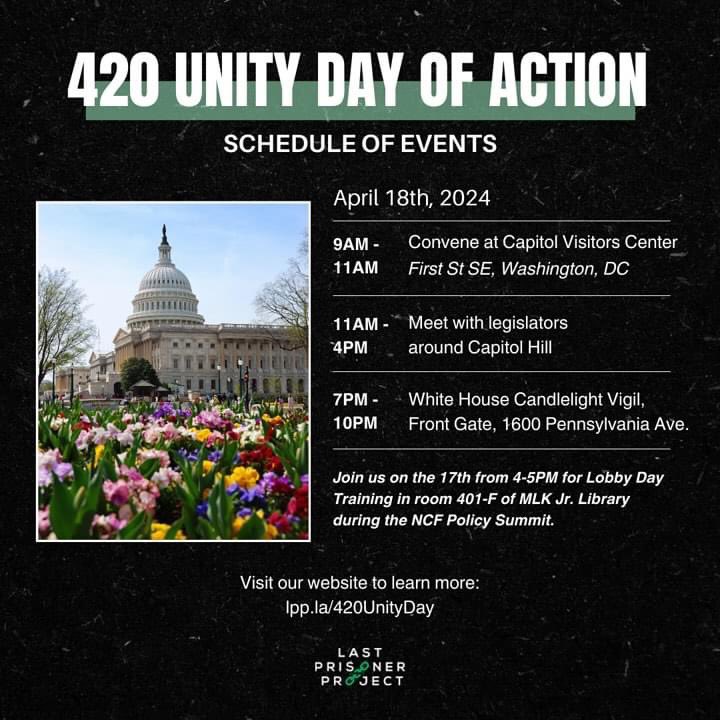 Well, I decided to book a last minute flight to D.C. for this week’s gathering of #cannabis advocates at @lastprisonerprj’s #420UnityDay! We’re coming to town to tell @JoeBiden to keep his promise to #DecrimMarijuana by calling on DEA and Congress to deschedule.