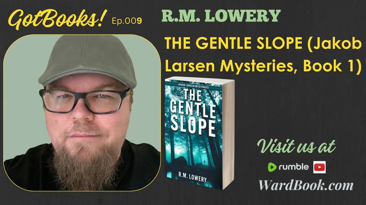 Let's hear it for R.M. Lowery and his new crime thriller, The Gentle Slope. I had the pleasure of interviewing him on GotBooks!

wardbook.com/f/gotbooks-ep-…

#AmReading #amreadingthrillers #thriller #crimefictionauthor #newrelease