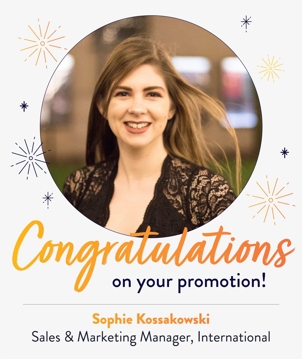 📢We're thrilled to share Sophie Kossakowski's promotion to Sales & Marketing Manager! 📚 Sophie is a vital member of the international sales team. In this new role she'll take on more responsibility & continue her great work across all international markets. Congratulations!