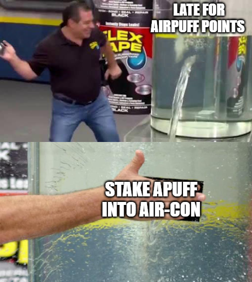 Joining the <a href="/airpuff_io/">Airpuff</a> point game lately?

No worries, just use your $APUFF in "air-con" to earn 7x Airpuff points.