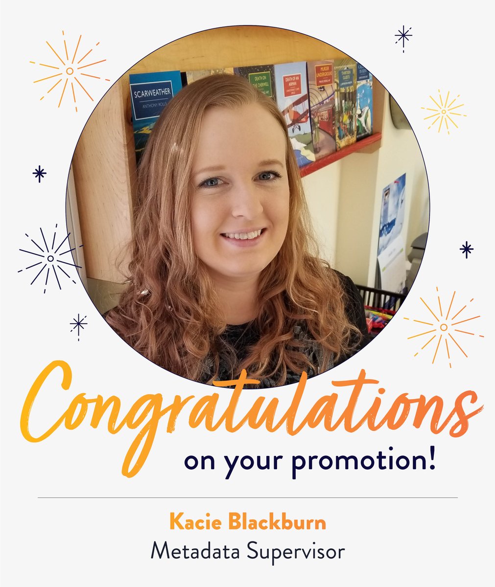 🎉We're excited to share the #promotion of Kacie Blackburn to Metadata Supervisor! 📊Her passion for data accuracy & integrity make her an invaluable part of the metadata team. Kacie will continue to lead as we find new ways to automate workflows, optimize title data, & more!