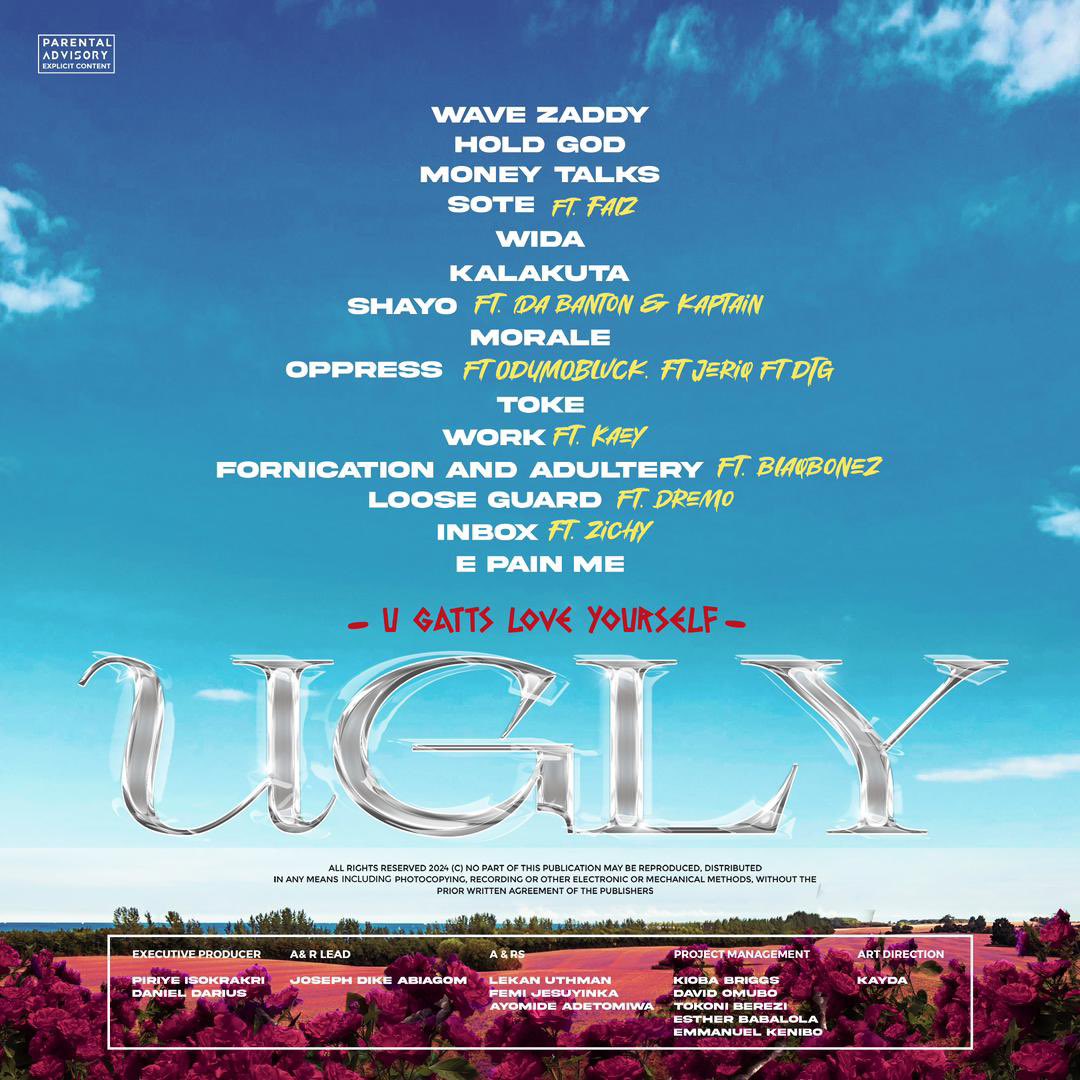 U.G.L.Y by @iDanDizzy OUT NOW ON ALL PLATFORMS! Glad to be a part of this long anticipated project. Track 12 feat @BlaqBonez prod by Me. 🌹
