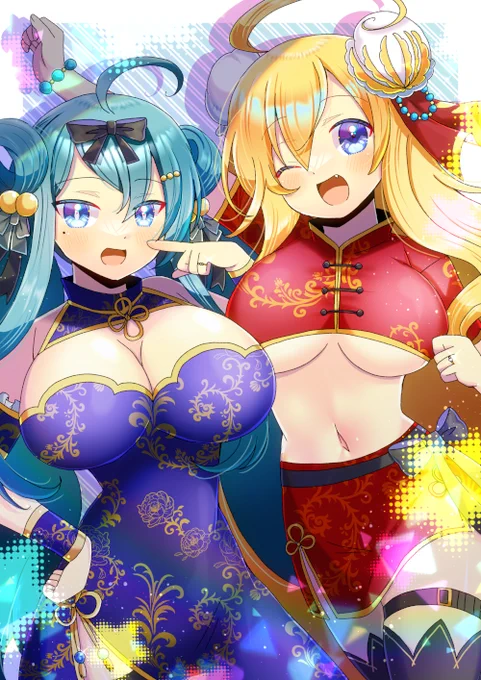 フラワーナイトガールのイソギクとグロリオサを描かせて頂きました!リクエスト有難うございます #フラワーナイトガール #フラワーナイトガールイラスト #花騎士 #イソギク #グロリオサ 