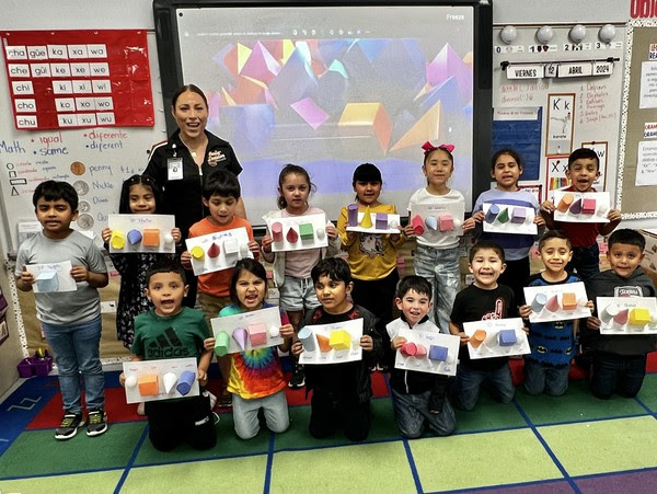 TAKING SHAPE! Provident Heights Elementary kindergarteners in teacher Yenny Vranich's dual language class completed a geometry project about 3D shapes! The students learned all about different shapes and their attributes! #LeadForResults