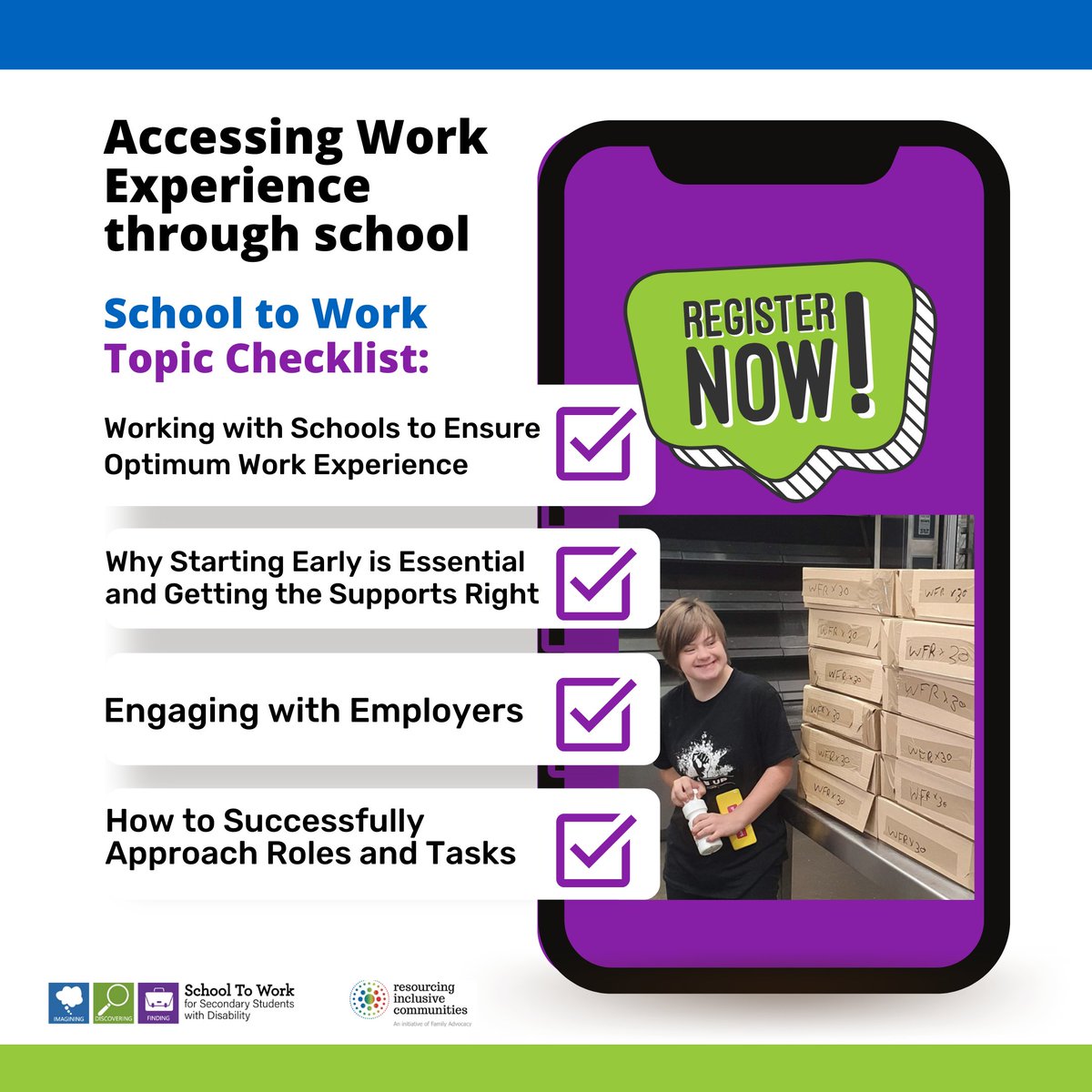 Learn how to successfully navigate #WorkExperience opportunities for your young person while at school in our FREE webinar. REGISTER ⬇️⬇️⬇️⬇️⬇️
bit.ly/WorkExperience…

#SchoolToWork