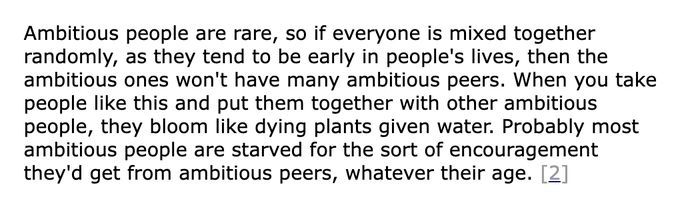 Paul Graham on why ambitious people need each other.