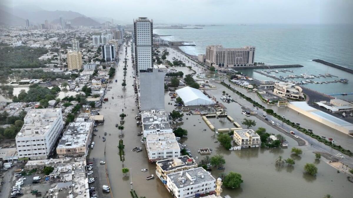 a desert just flooded. i was in dubai for a year two decades ago and i think it rained a sum total of once. it is worth noting that dubai is built on oil money.