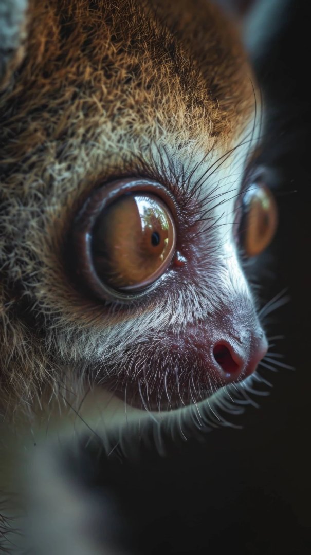 🔥👁️ Dive into the mesmerizing world of lemurs with this stunning AI-generated artwork! The fiery orange eye of this primate will draw you in with its intricate details and warm hues. 🧡🐒 #AIart #LemurLove #DigitalArtistry